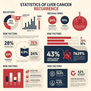 Infographic of liver cancer recurrence statistics