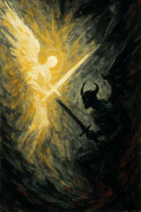 Representation of spiritual battle in modern society